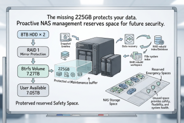 為什麼新買的 8TB 雙硬碟 NAS，可用空間少了約 225GB？–ASUSTOR ADM 案例