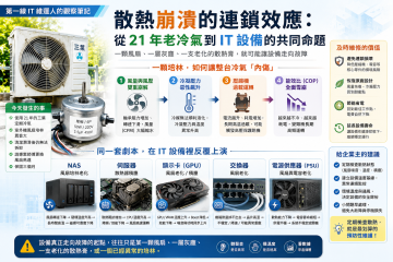 散熱崩潰的連鎖效應：從 21 年老冷氣到 IT 設備的共同命題